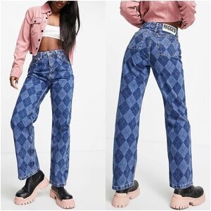 The RAGGED PREIST x Free People Detention Argyle Jeans